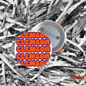 Clemson Tigers Gameday Button: Orange & Purple Tailgate Style