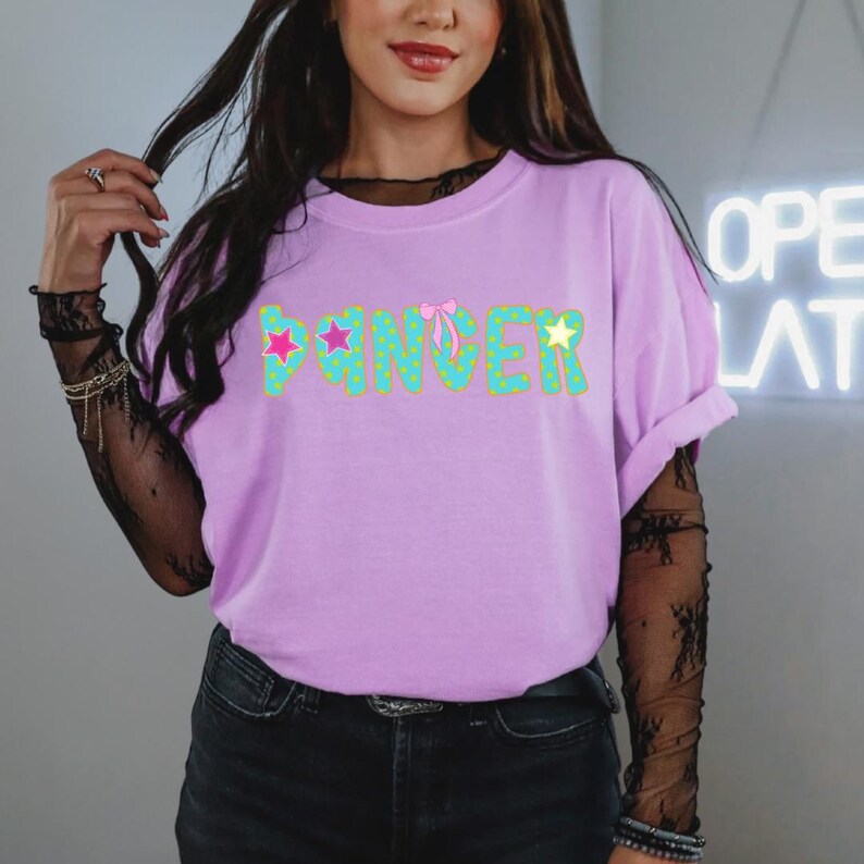 Retro Dancer Comfort Colors Tee: Lisa Frank Style Hip Hop Dance image 2
