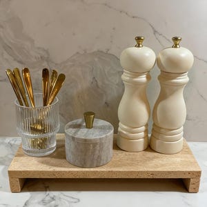 Beige Travertine Marble Riser - 10, 12, 14" Kitchen & Bath Pedestal