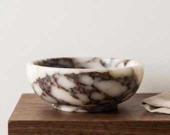 Calacatta Viola Marble Trinket Bowl, Small Jewelry Catchall