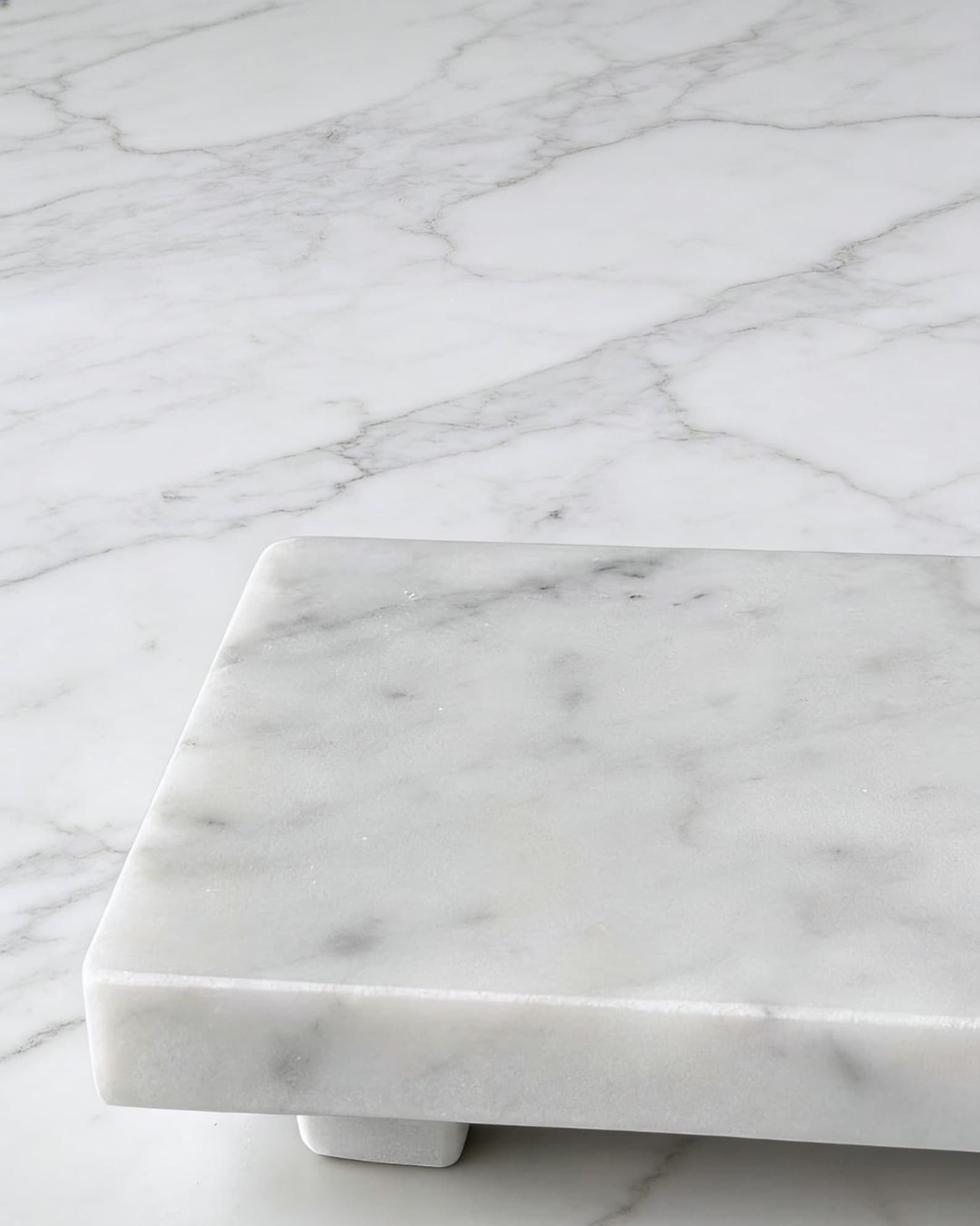 Ceramic Riser Tray Rectangle Carrara White Marble Pedestal Riser Tray - Etsy