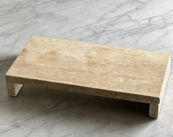Beige Travertine Marble Riser - 10, 12, 14" Kitchen & Bath Pedestal