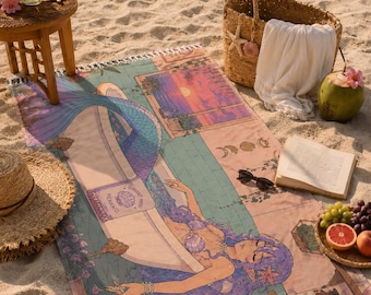 Urban Mermaid Boho Beach Cloth | Sunset Spa Yoga & Poolside Throw