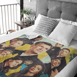 Police Drama Plush Throw Blanket – Velveteen Tactical TV-Inspired Cozy Gift for Crime Show Fans, Cop Aesthetic Couch or Bed Decor