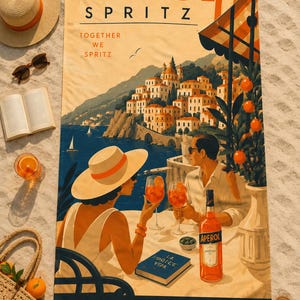 Beach Towel | Italian Summer | Girls Trip Essential | Mediterranean Escape