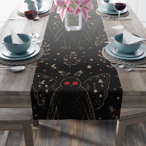 Mothman Folk Art Table Runner