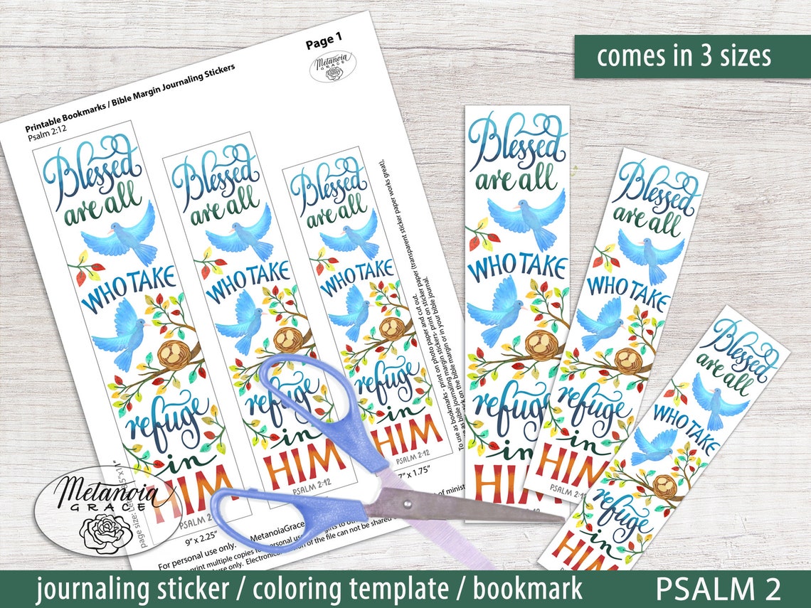 Bible Journaling Sticker Printable Bible Journaling Coloring - Etsy