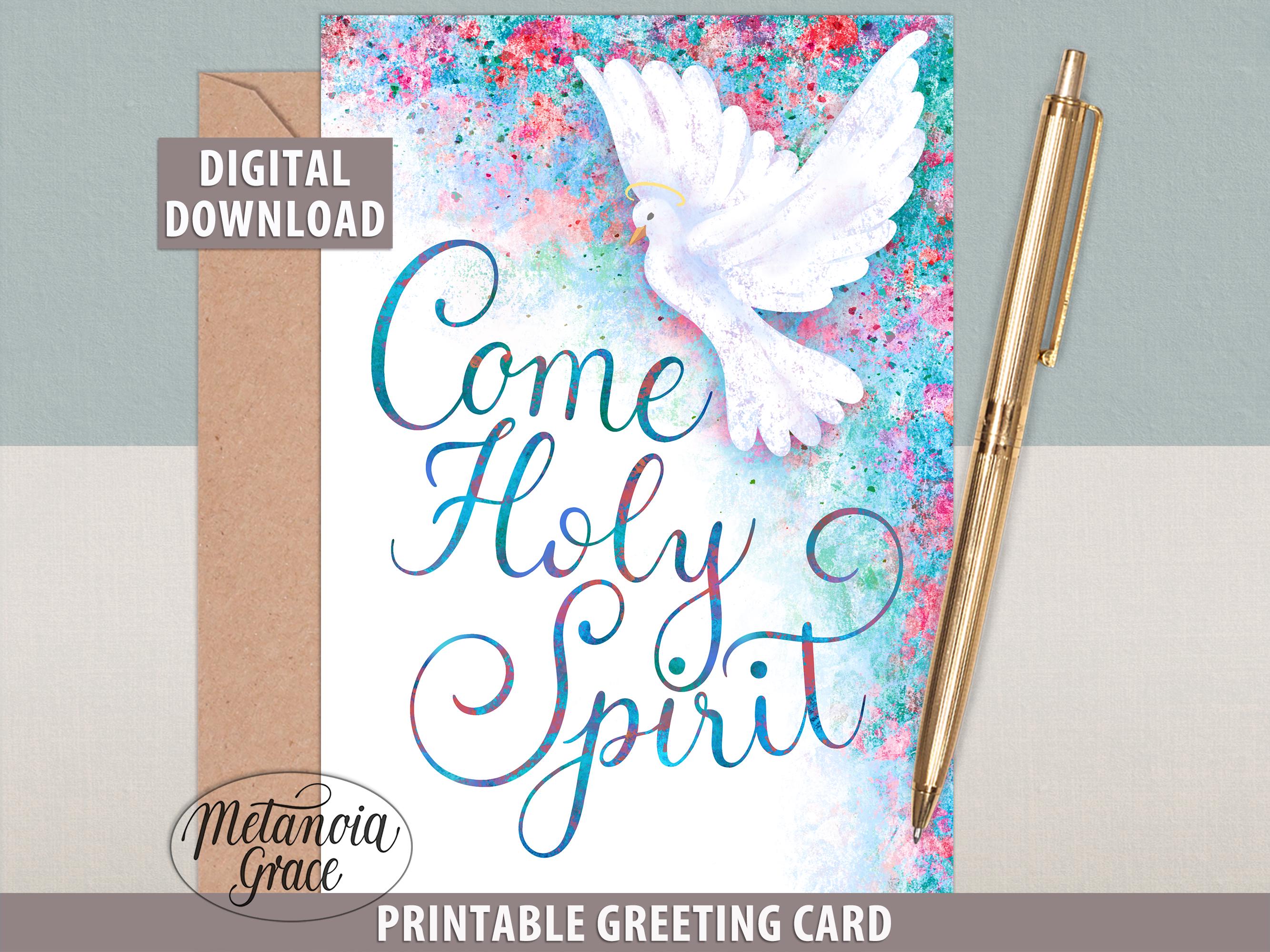Confirmation Card, on Your Confirmation, Printable Note Card Come Holy ...