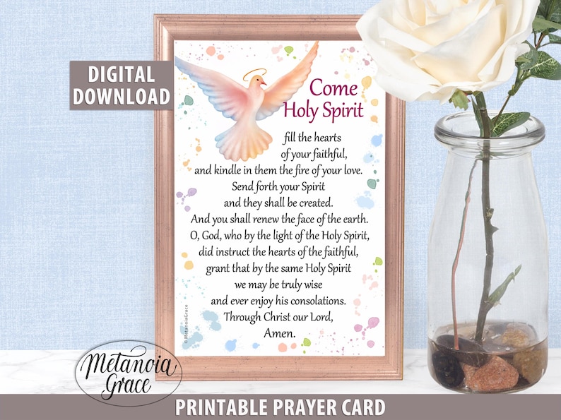 Come Holy Spirit Fill the Hearts of Your Faithful, Pentecost Prayer ...