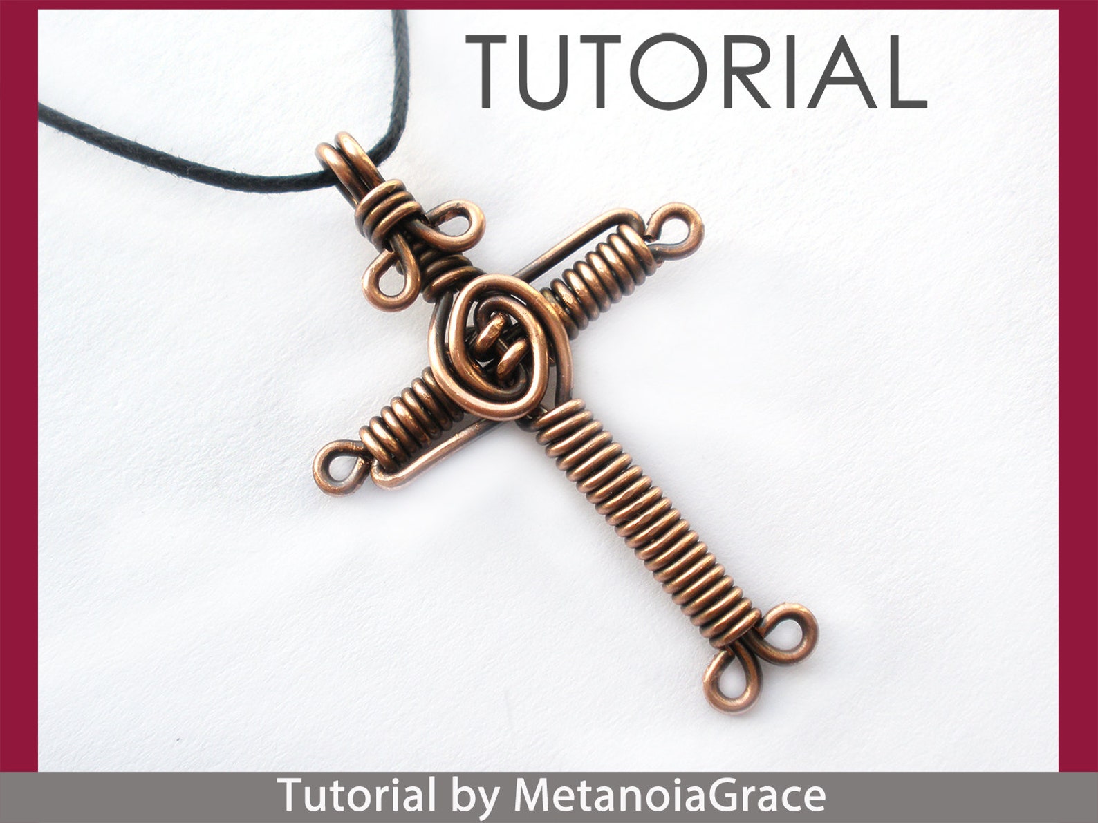 Looping Wire Cross Cross Tutorial, Wire Cross Pattern, Wire Wrapping Pendant Tutorial ...