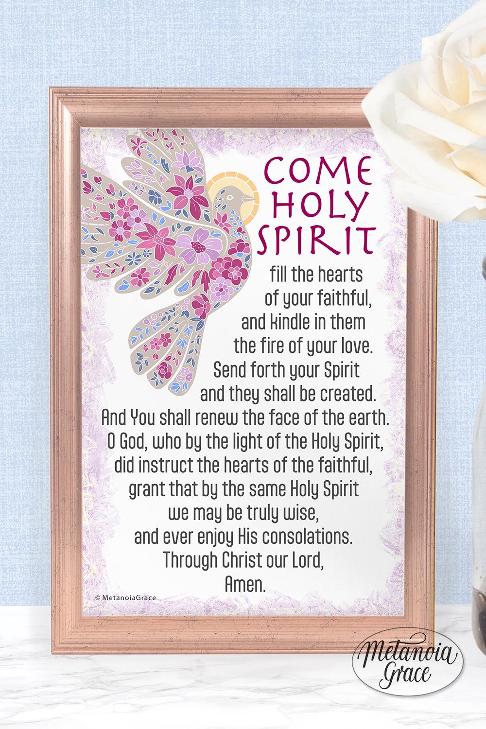 Come Holy Spirit Fill the Hearts of Your Faithful, Printable Pentecost ...