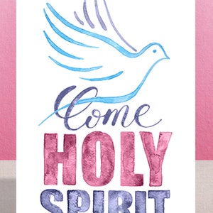 Confirmation Card, Come Holy Spirit Printable Note Card, on Your ...