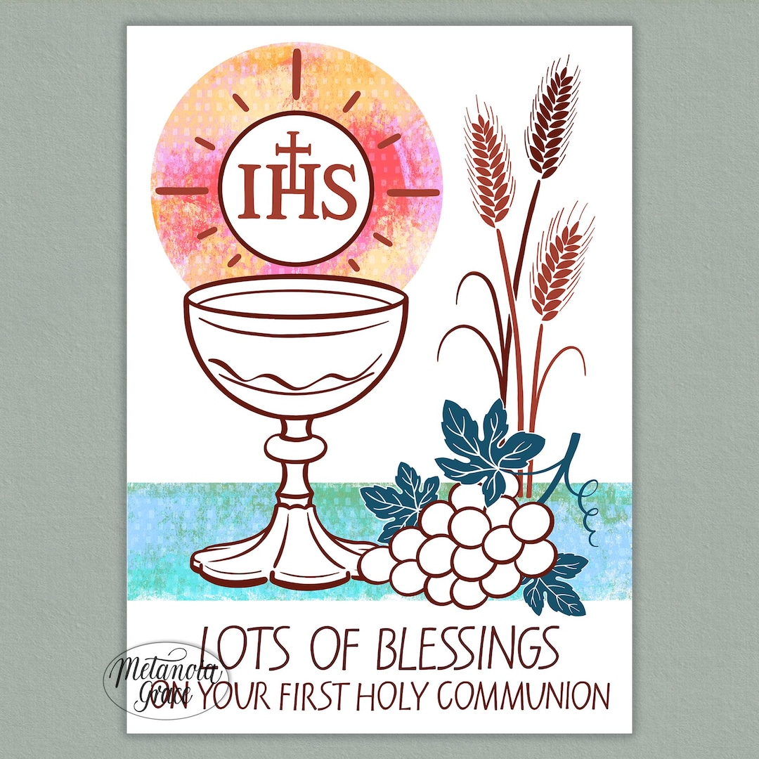 Printable First Holy Communion Card, Blessings on Your First Communion ...