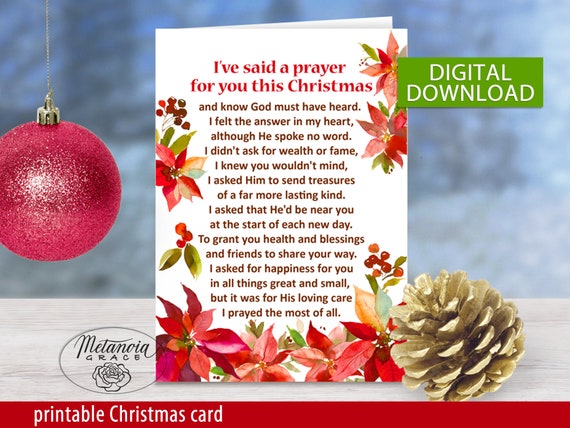 Printable Christmas Prayer