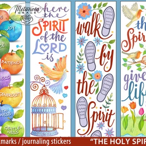 Holy Spirit Bibel Journaling Rand Aufkleber, Druckbare Heilig Geist Lesezeichen, Bibel Journaling Randstreifen, Digital Download, pdf Datei