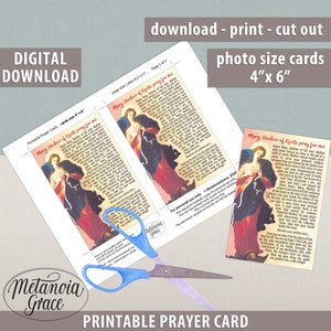 Mary Undoer of Knots, Printable Mary Untier of Knots Prayer Card, Our ...