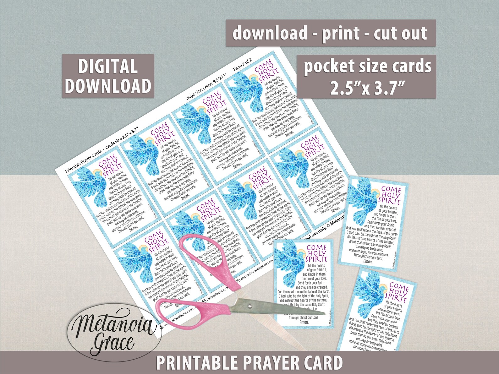 Come Holy Spirit Fill the Hearts of Your Faithful, Printable Pentecost ...