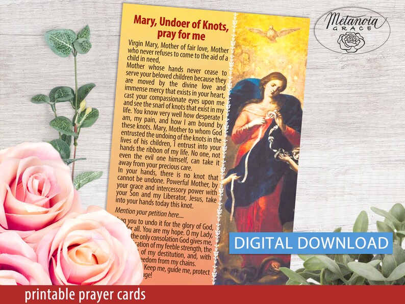 Mary Undoer of Knots Prayer, Our Lady Undoer of Knots, Virgin Mary ...