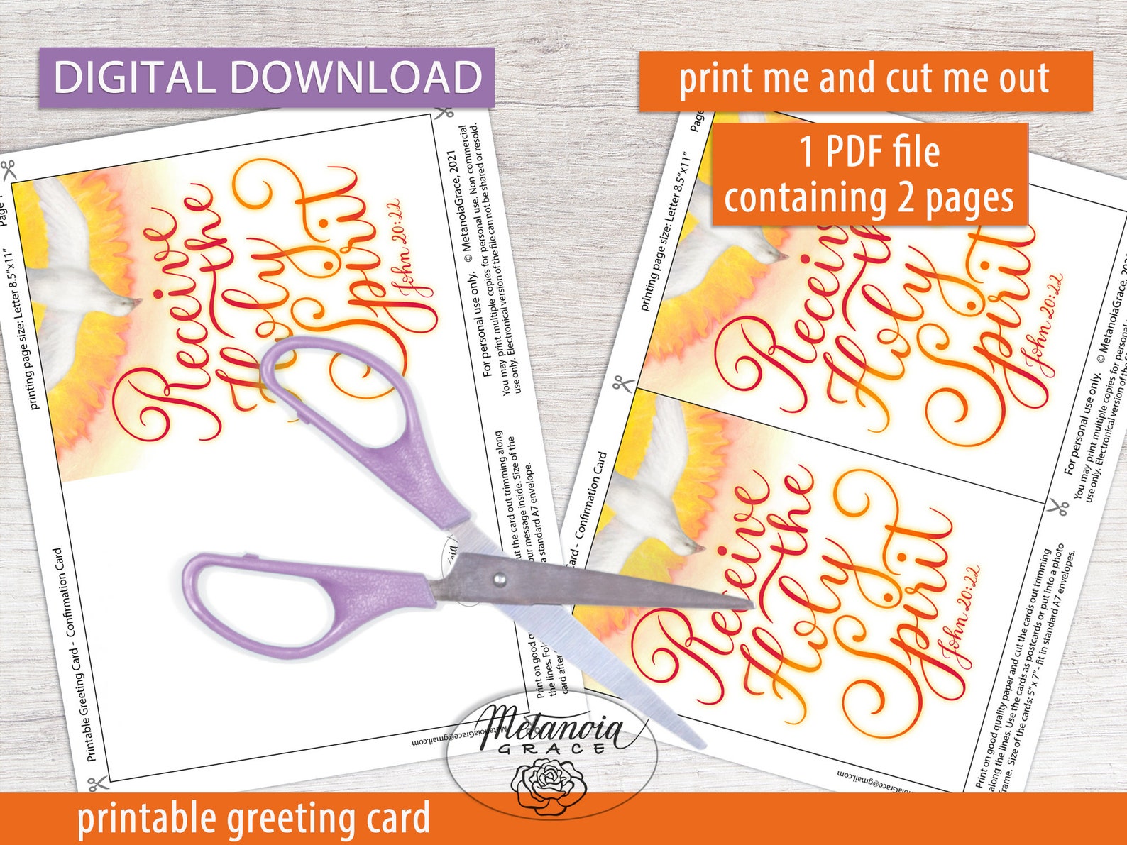 Confirmation Card on Your Confirmation Printable Card - Etsy