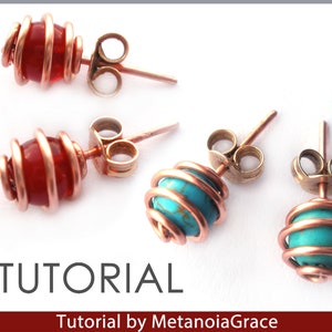 Wire Jewelry Tutorial, Stud Earrings Tutorial, Post Earrings Tutorial ...