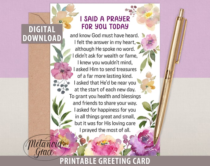 Fruits of the Spirit Note Card, Printable Confirmation Card, Holy ...