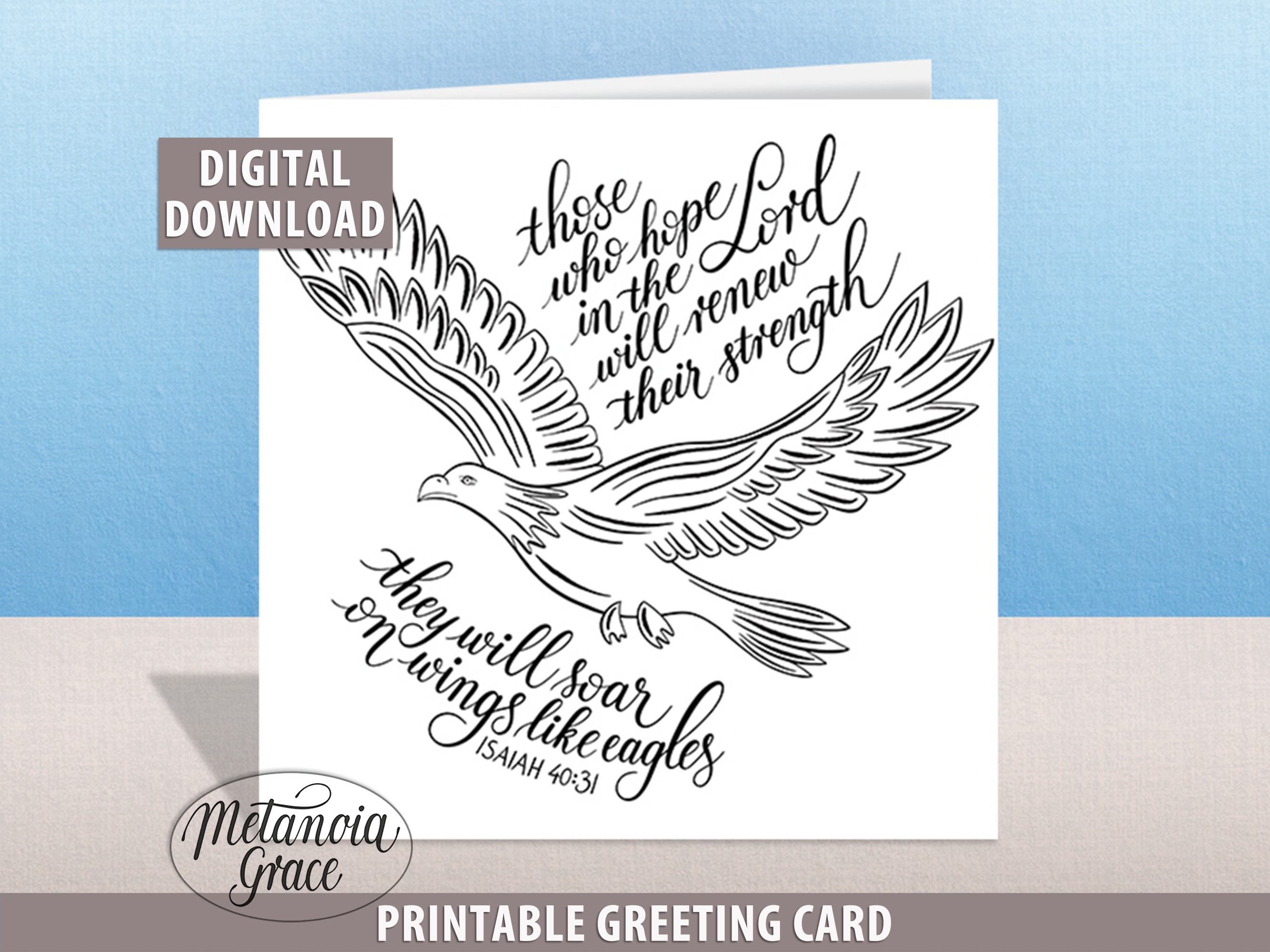 Isaiah 40:31, Soar on Wings Like Eagles, Printable Bible Verse Card, Eagle  Wings, Soar Like Eagle, Bible Journaling, Fly on Wings, Pdf File - Etsy  Australia