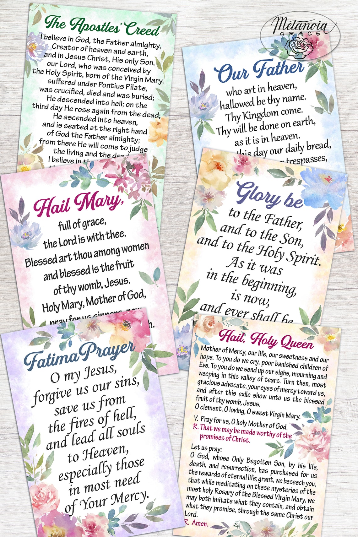 Rosary Prayer Cards Mysteries of the Rosary How to Pray the - Etsy