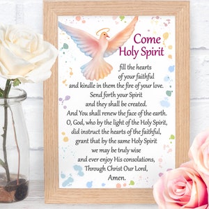 Come Holy Spirit Fill the Hearts of Your Faithful Pentecost - Etsy