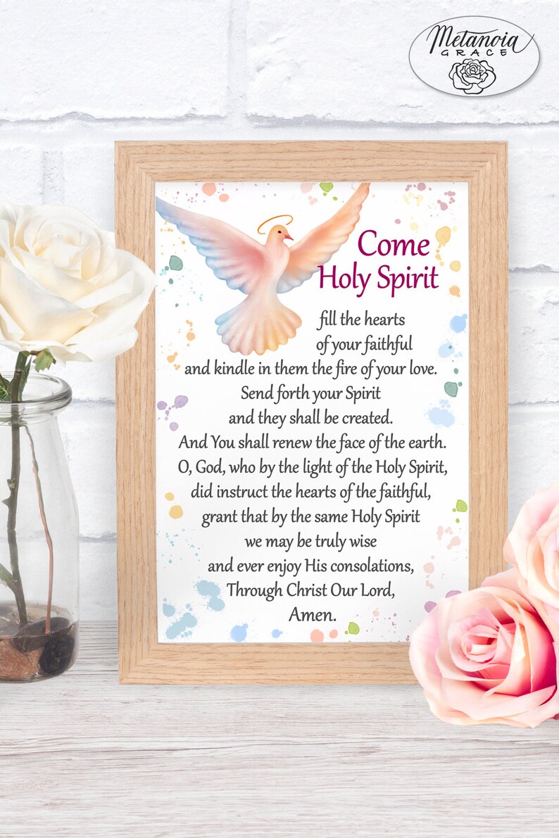 Come Holy Spirit Fill the Hearts of Your Faithful Pentecost - Etsy UK
