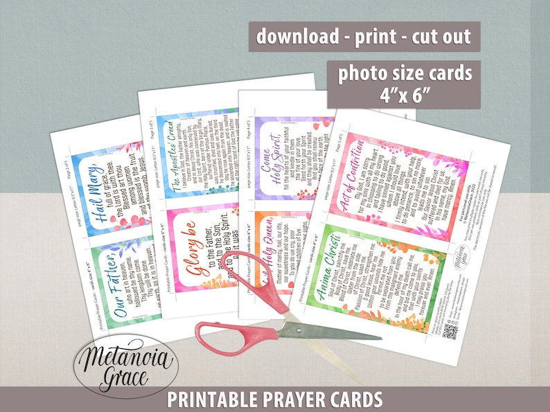 Popular Catholic Prayers, Traditional Prayer Cards, Printable Common ...