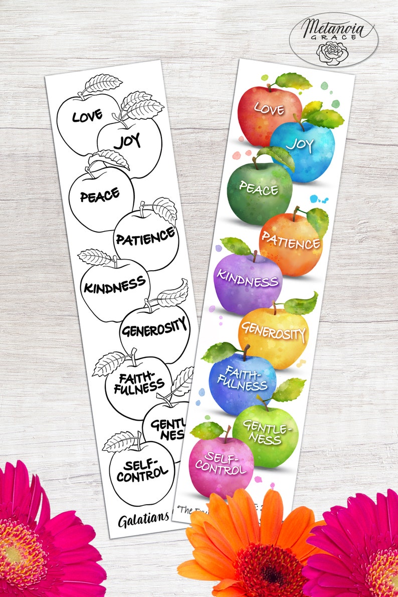Fruit of the Spirit Bible Journaling Holy Spirit Bookmark Etsy