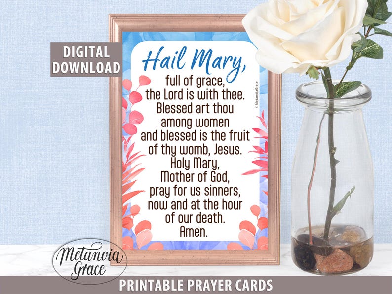 Popular Catholic Prayers, Traditional Prayer Cards, Printable Common ...