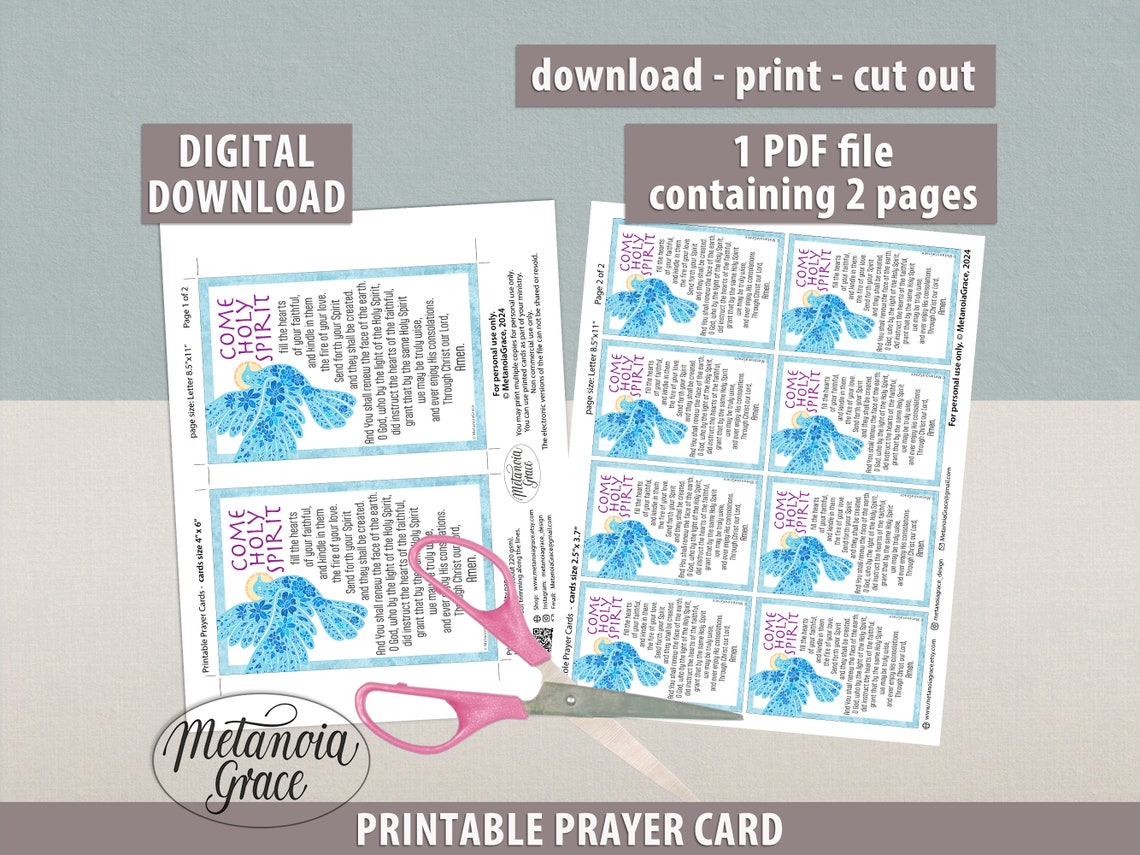 Come Holy Spirit Fill the Hearts of Your Faithful, Printable Pentecost ...