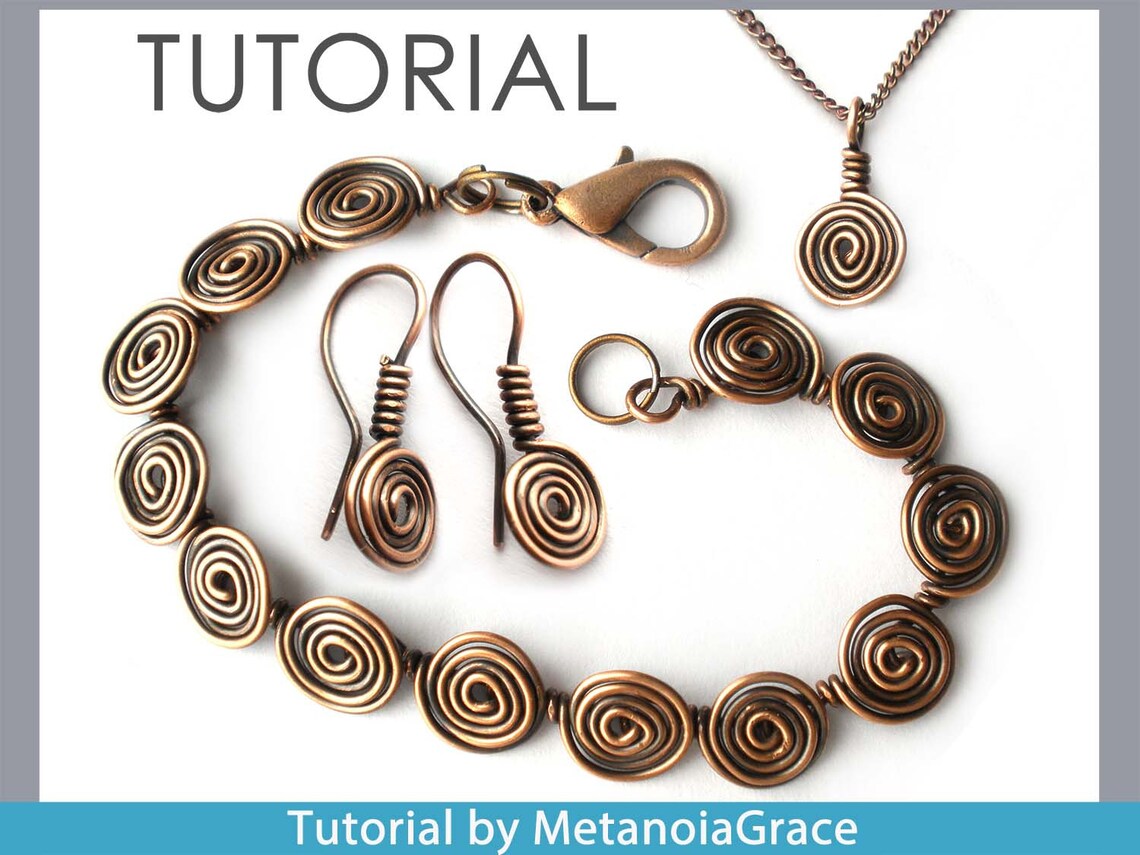 Wire Jewelry Tutorial Wire Wrapping Tutorial Long Earrings Etsy