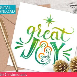 Printable Nativity Christmas Cards Set of 3, Christian Christmas Cards ...