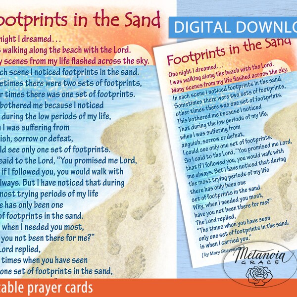 Footprints in Sand Etsy Footprints in Sand Etsy