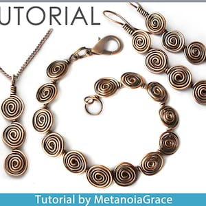 Wire Jewelry Tutorial, Wire Wrapping Tutorial, Long Earrings Tutorial, Pendant Tutorial, Bracelet Tutorial, Earwires, Spiral Jewelry