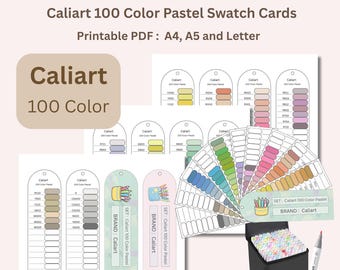 Caliart 100 Pastellfarbkarten | Visuelle Verlaufsvorlage (druckbare PDF)