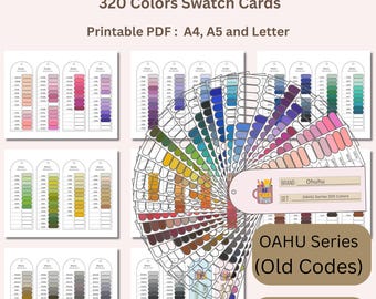 Ohuhu OAHU 320 Swatch Card Template: Alkohol Marker Farbkarte (PDF)
