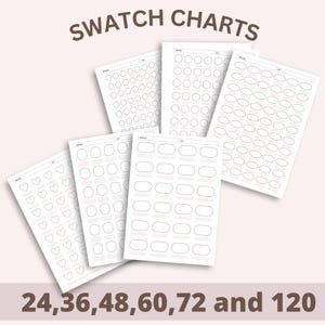 Digital Color Swatch Template, Alcohol Marker Swatch Chart, Printable Color Chart, Copic Marker Swatch PDF, Ohuhu Color Chart Download