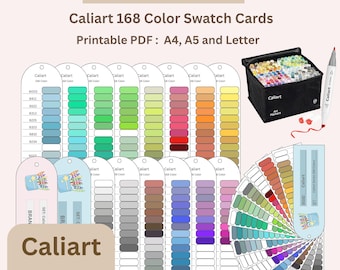 Caliart 168 Farbmusterkarten | Visuelle Verlaufsvorlage (druckbare PDF)