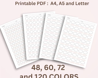 Alcohol Marker Swatch Chart: Color Organizer Template (Digital Download)