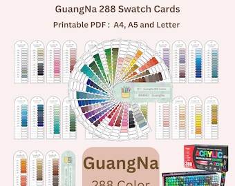GuangNa 288 Farbkarten | Visuelle Verlaufsvorlage (druckbare PDF)