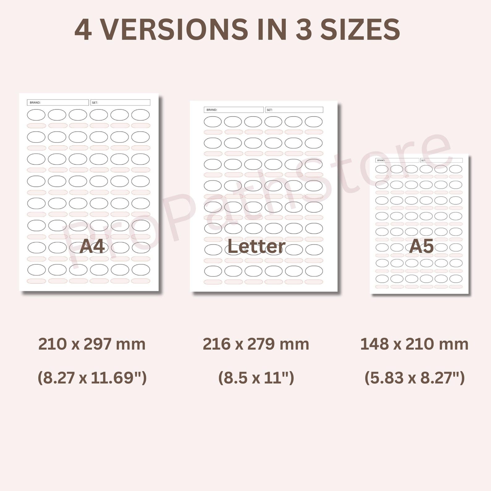 Color Swatch Chart Printable, Alcohol Marker Swatch Chart, Color ...