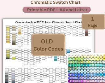 Ohuhu Honolulu 320 Marker Swatch Chart: Farbpaletten-Anleitung (PDF Download A4/Letter Size)