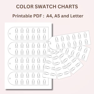 Color Swatch Chart, Color Chart Printable, Color Swatch Template Page, Color Swatch, Chart Set Blank Colour, Swatch Chart Sheet Template