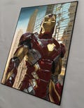 Original hyperrealistic Iron man painting - Marvel painting - comics painting - iron man canvas - iron man decoration - acrylic on canvas product logo