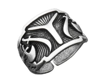Kayi Tribe Dirilis Ertugrul Kurulus Osman Silver Oxidised Metal Statement Ring