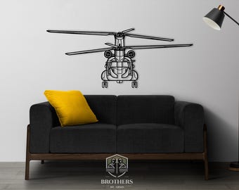 CH47D-F Chinook SWS DXF cut file, svg cut file for cricut, dxf files for plasma cnc, laser cut, print, wood wall decor, metal panels, design