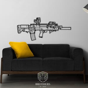 Hellion 5.56 Rifle cut file, svg cut file for cricut, dxf files for plasma cnc, laser cut, print, wood wall decor, metal panels, design, art